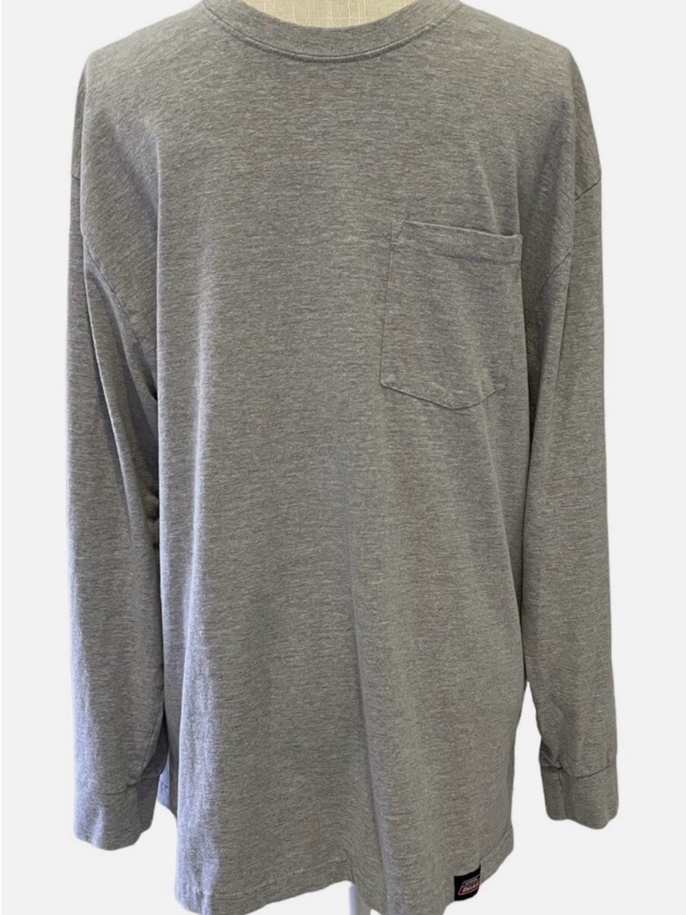 Dickies Men's Long Sleeve Pocket Tee - Gray